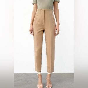 Zara Classic Tan Cigarette Trousers